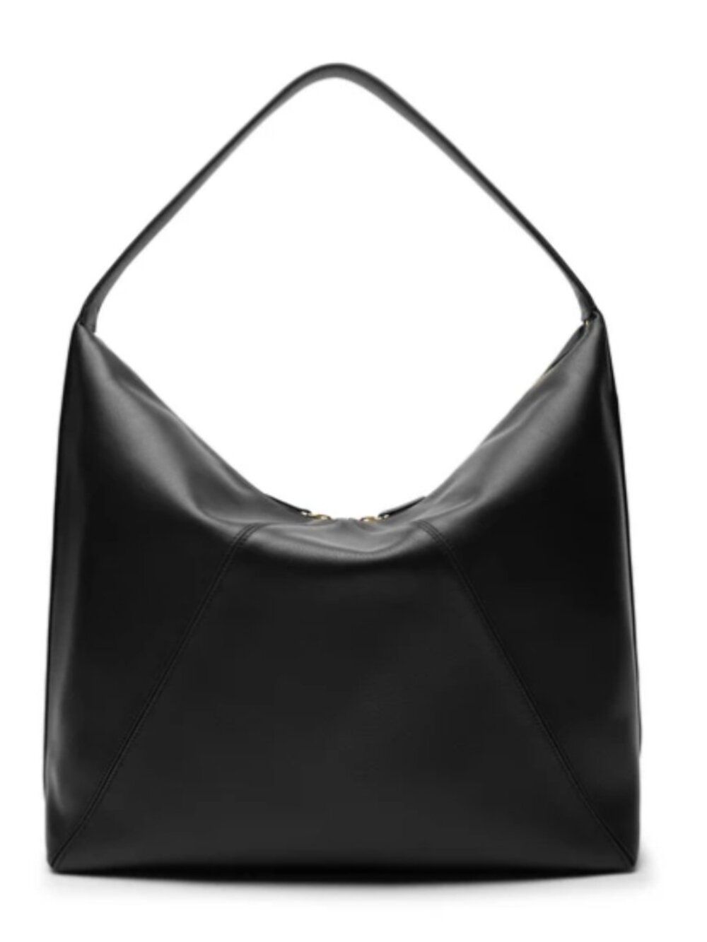 Leatherology Ciera Maxi Hobo Bag, Black Onyx | Light Gold Hardware